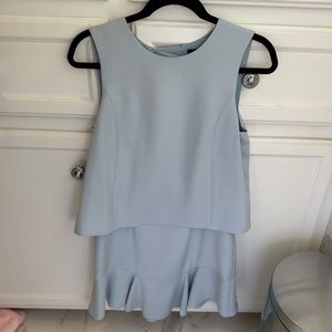 BCBG. LIGHT BLUE. TIERED DRESS. MINI